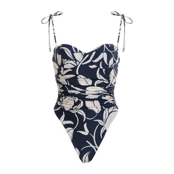 Agua by Agua Bendita Rábano Flora Two-Tone One-Piece Swimsuit - S - Picture 1 of 5